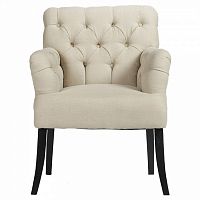 кресло мягкое с каретной стяжкой белое castro armchair в Сочи
