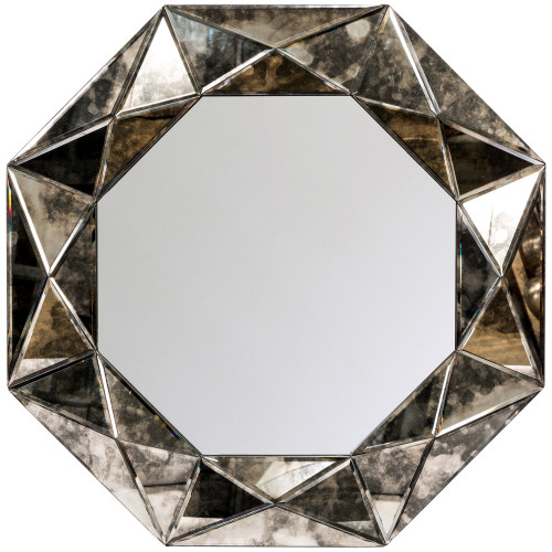 зеркало серебряное восьмиугольное в граненой раме шелдон в Сочи