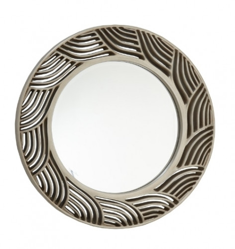 зеркало круглое серебряное в резной раме fiore в Сочи