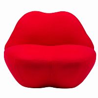 кресло губы heller kiss красный кашемир в Сочи
