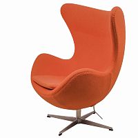 кресло egg chair кашемир оранжевое в Сочи