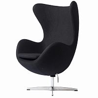 кресло egg chair кашемир черное в Сочи