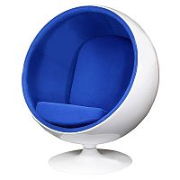 кресло eero ball chair синее с белым в Сочи