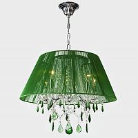 подвесная люстра eurosvet 3125/5 хром/зелёный strotskis в Сочи