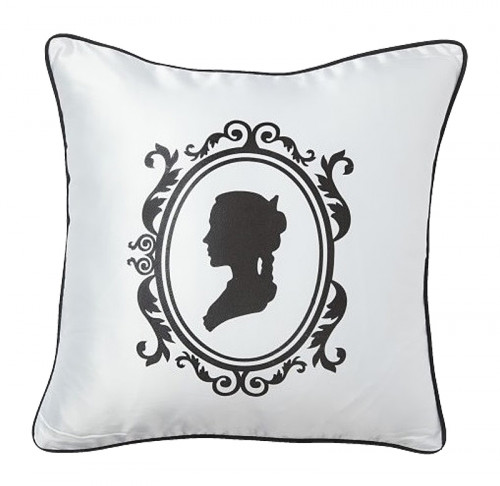 подушка с принтом ladies' profile white в Сочи