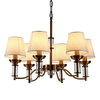 люстра walters 6 от delight collection прозрачная/бежевая/латунь в Сочи