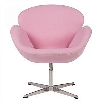 кресло swan chair светло-розовое в Сочи