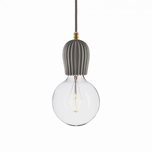подвесной светильник beton rib gray brass в Сочи