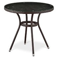 стол из иск. ротанга t283ant-w51-d80 brown в Сочи