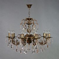 подвесная люстра ambiente alicante 8888/10 pb leaf crystal бронза в Сочи