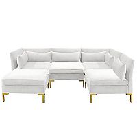 диван zara sectional угловой белый в Сочи