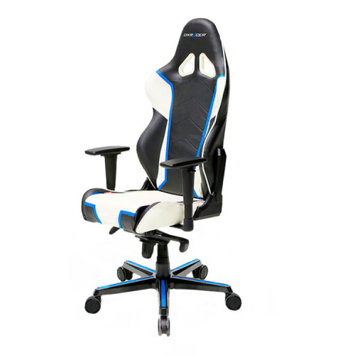кресло геймерское dxracer racing черно-бело-синее в Сочи