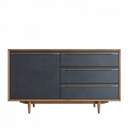 комод brun blacki с ящиками и дверкой черный в Сочи