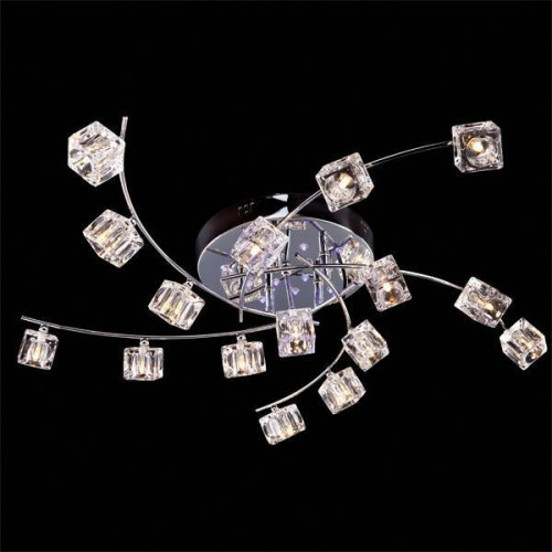 потолочная люстра eurosvet 4976/16 хром/синий+красный+фиолетовый в Сочи