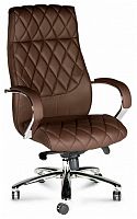кресло для руководителя norden chairs бонд, обивка: искусственная кожа, цвет: экокожа темно-коричневая в Сочи