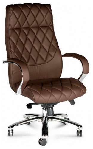 кресло для руководителя norden chairs бонд, обивка: искусственная кожа, цвет: экокожа темно-коричневая в Сочи