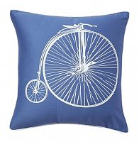 подушка с ретро-велосипедом retro bicycle blue в Сочи