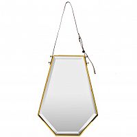 зеркало на ремне золотое шестиугольное 50х67 см в Сочи