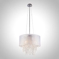 подвесная люстра eurosvet grace 10070/5 хром/белый strotskis в Сочи