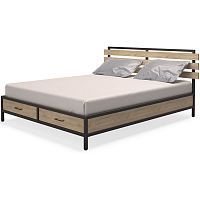 кровать двуспальная 160х200 светло-коричневая neo loft в Сочи