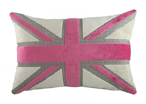 подушка с британским флагом pink velvet в Сочи