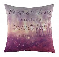 подушка с принтом keep smiling в Сочи
