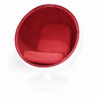 кресло ball chair бело-красное в Сочи