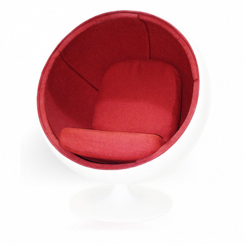 кресло ball chair бело-красное в Сочи