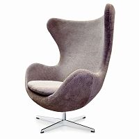 кресло egg chair гала кашемир серое в Сочи