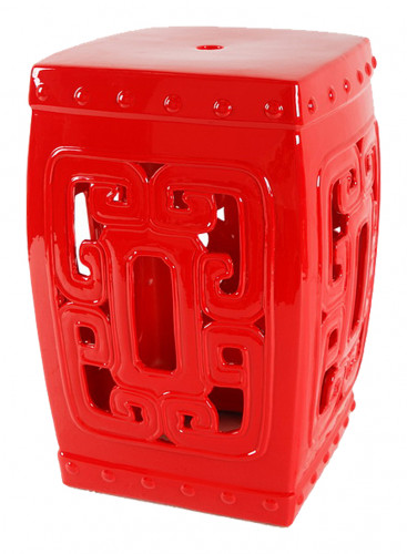керамический столик-табурет oriental stool red в Сочи