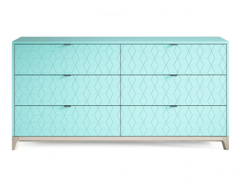 комод case №3 остветлённый дуб / мятный / гравировка 3 в Сочи