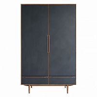 шкаф двустворчатый bruni black с двумя ящиками в Сочи