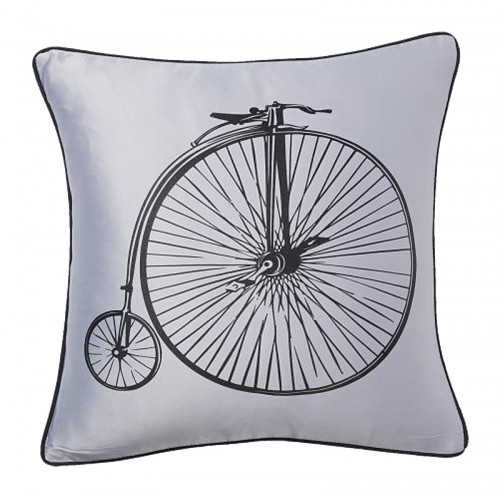 подушка с ретро-велосипедом retro bicycle grey в Сочи