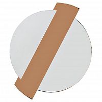 зеркало круглое с коричневой зеркальной вставкой 86x107x2,5 см в Сочи