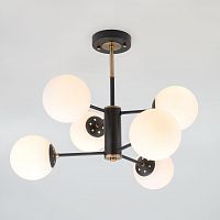 потолочная люстра eurosvet austin 70091/6 черная белая в Сочи