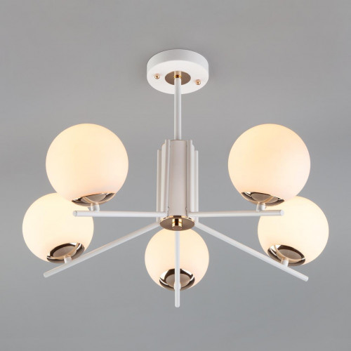 потолочная люстра eurosvet lucas 70092/5 белая в Сочи