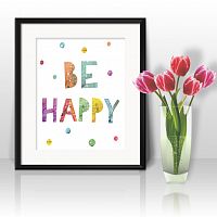 постер be happy а4 в Сочи
