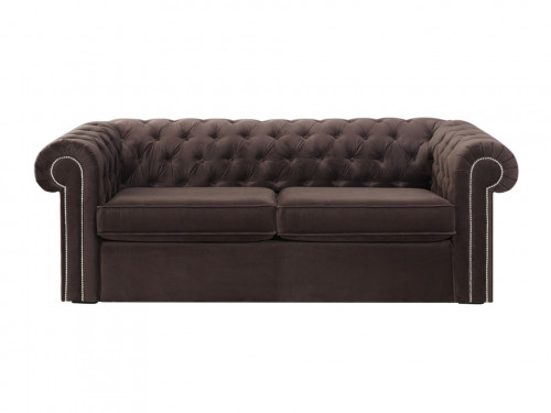 диван chesterfield прямой коричневый 105х208 в Сочи