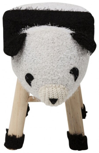 kare design пуф panda, коллекция "панда" 40*35*27, полиэстер, полиуретан, сосна, белый в Сочи