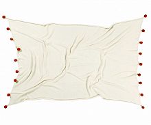 плед с помпонами терракотовый в Сочи