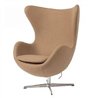 кресло egg chair коричневое в Сочи