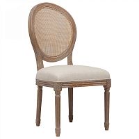 стул vintage french round cane back кремовый лён в Сочи