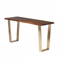 консоль wood&steel коричневая, золото в Сочи
