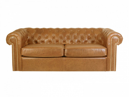 диван chesterfield прямой светло-коричневый в Сочи