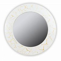 зеркало белое круглое диаметр 90 см с золотым декором fashion white gold в Сочи