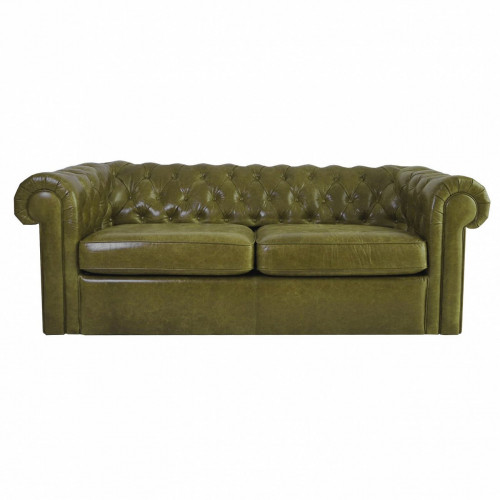диван chesterfield двухместный прямой оливковый в Сочи