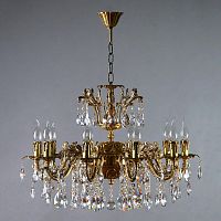 подвесная люстра ambiente granada 2118/10 ab tear drop бронза в Сочи