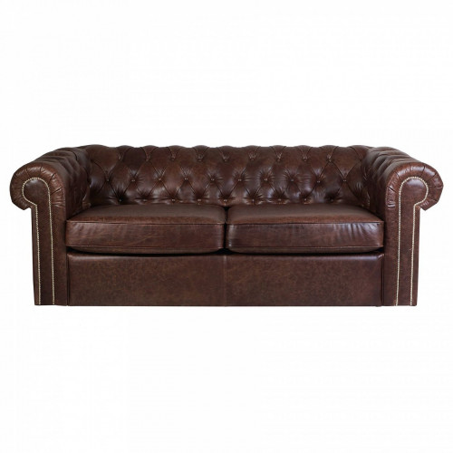диван chesterfield прямой темно-коричневый в Сочи