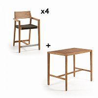 комплект мебели: стол и 4 стула pack 613 cybille от la forma (ex julia grup) в Сочи