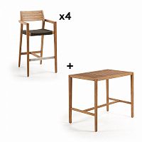 комплект мебели: стол и 4 стула pack 614 cybille от la forma (ex julia grup) в Сочи